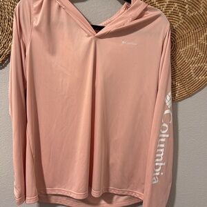 Columbia Women's Light Pink Hoodie Sweatshirt